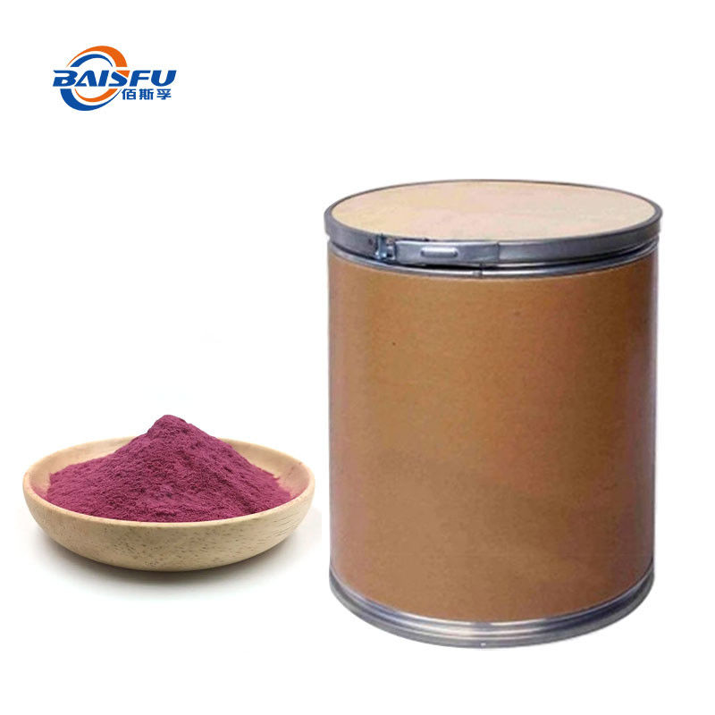 Baisfu pure natural Bilberry extract CAS 84082-34-8 Purple fine powder Containing anthocyanins for Food Additive and health supplement