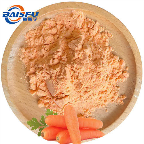 Baisfu plant extract high quality 100% water soluble Orange fine Powder Freeze-dried Carrot Powder CAS No. 7235-40-7 for β-carotene supplements of the raw material