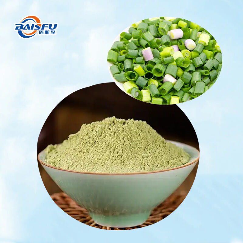 Baisfu Factory Sales Food Grade Freeze Dried Scallion Powder FD Green Onion Seasoning Powder for Snacks
